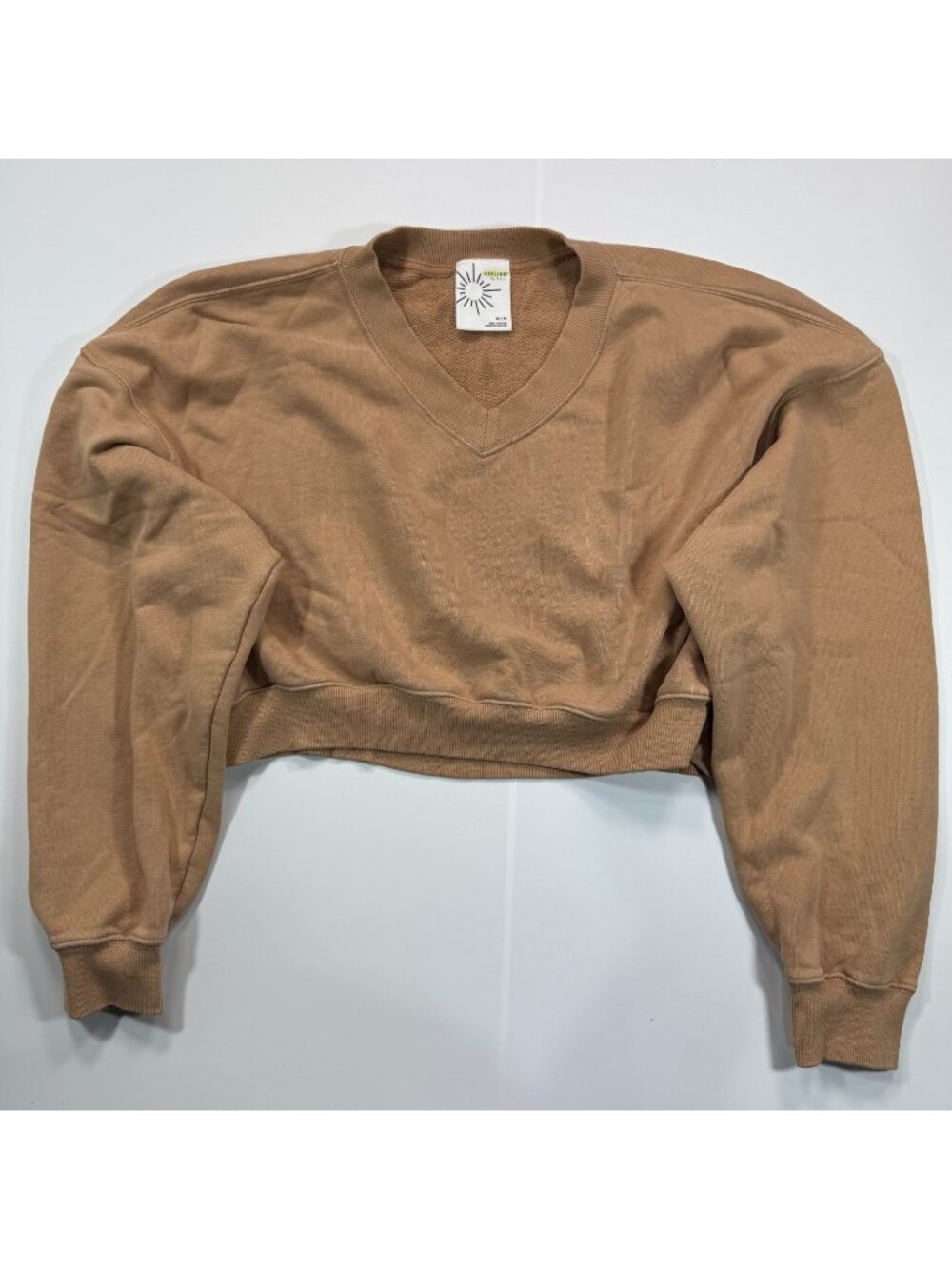 Offline by Aerie Sweatshirt Women's M Brown Cotton Cropped Performance Sports